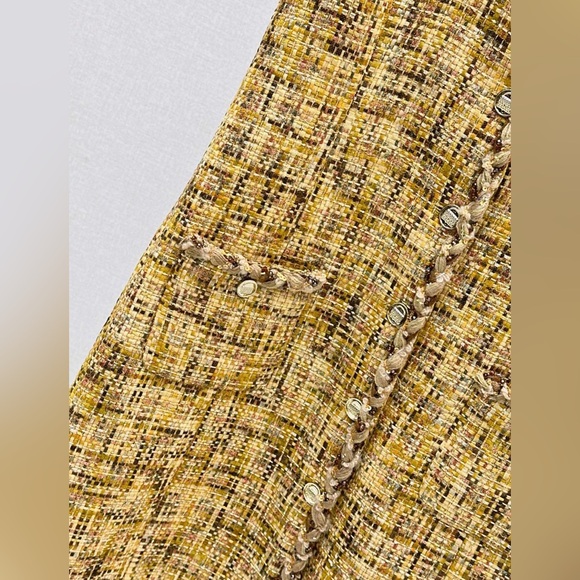 Chanel Mustard Tweed Mini Dress - Picture 7 of 9